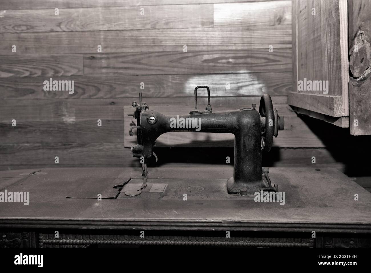 Wheeler and Wilson sewing machine. Stock Photo