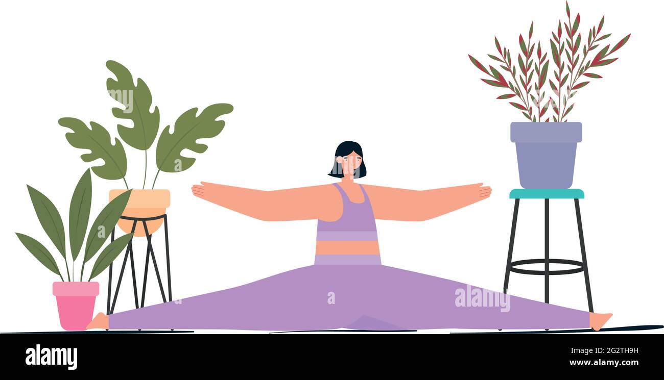 pretty fitness woman Stock Vector Image & Art - Alamy