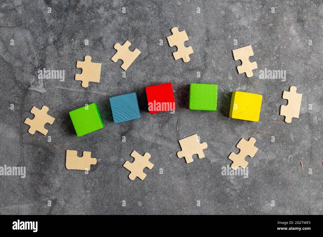 Stack of Sample Cube Rectangular Boxes On Surface Polished With Multi-Colour Stock Photo