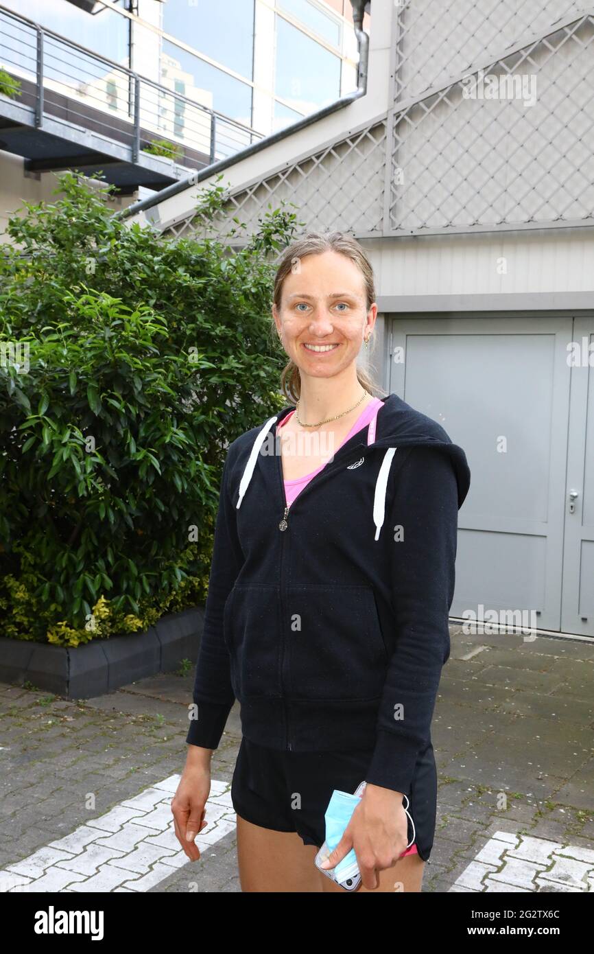 Mona Barthel bei der Ankunft zur WTA Tour 2021 in Berlin am 10.06.2021