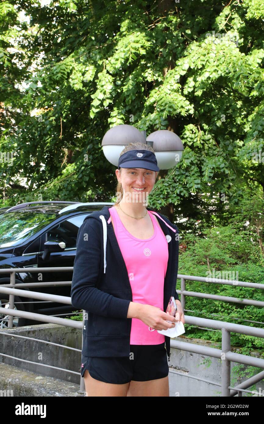 Mona Barthel bei der Ankunft zur WTA Tour 2021 in Berlin am 10.06.2021