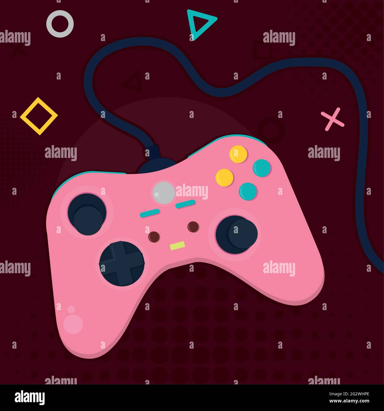 pink game controller illustration design Stock Vector Image & Art Alamy