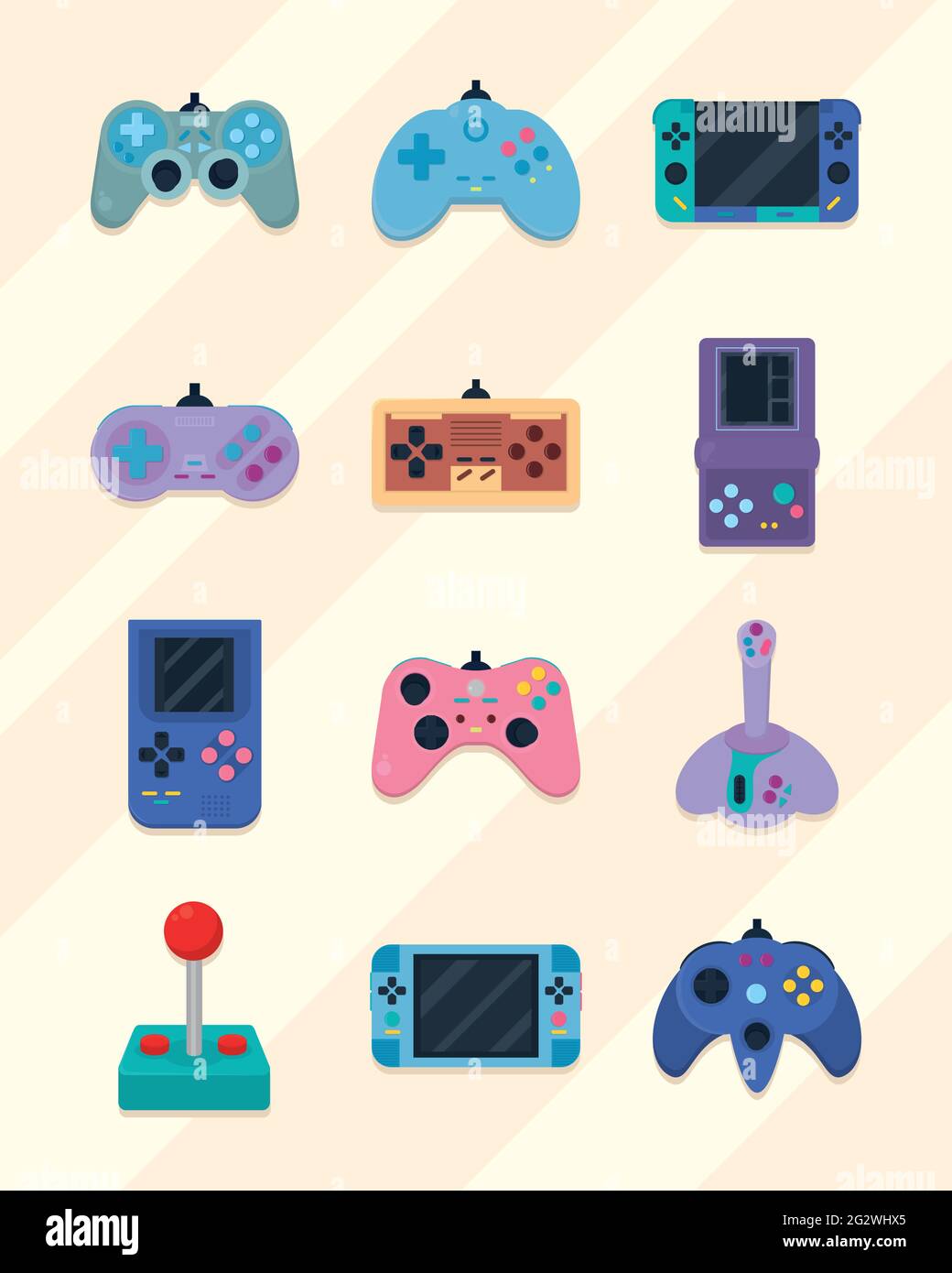 video game controllers icon set Stock Vector Image & Art - Alamy