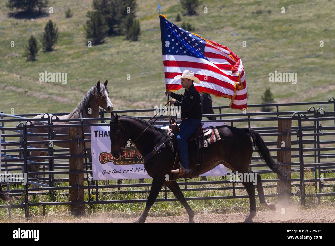 Rodeo events from the 2021 Top of the World Rodeo, elevation 9600 feet ...