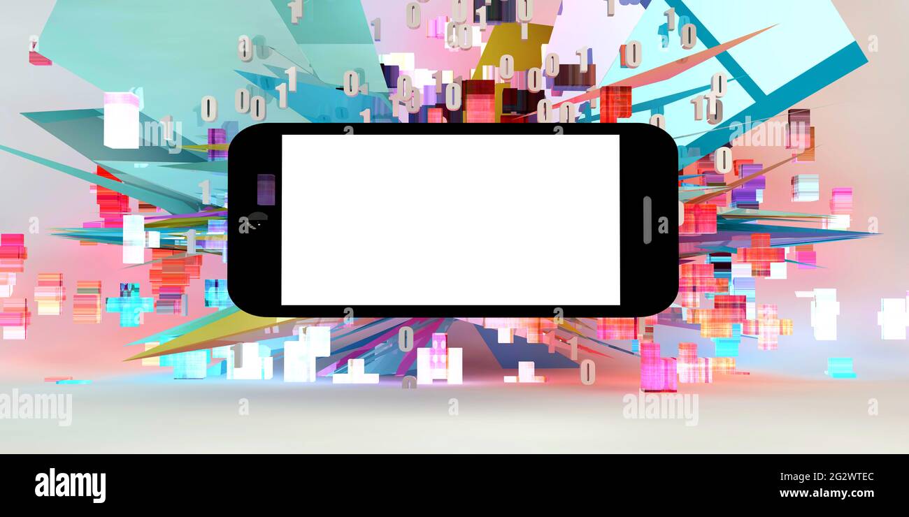 Smartphone app mockup with empty blank space stock photo alamy