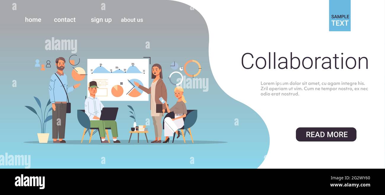 businesspeople group analyzing financial graph business people working ...