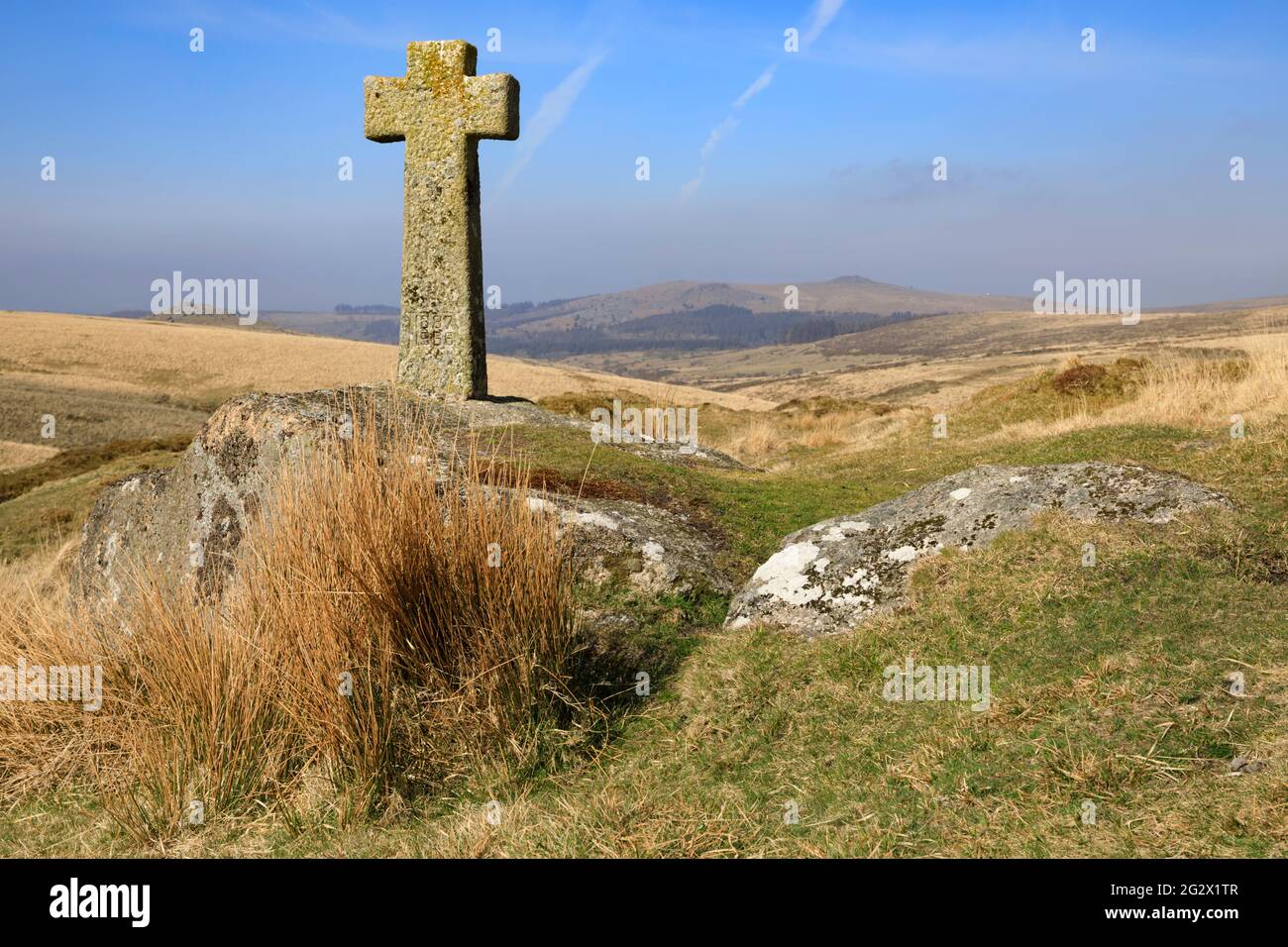 near the Devonport Leat in the Dartmoor National Park. Stock Photo