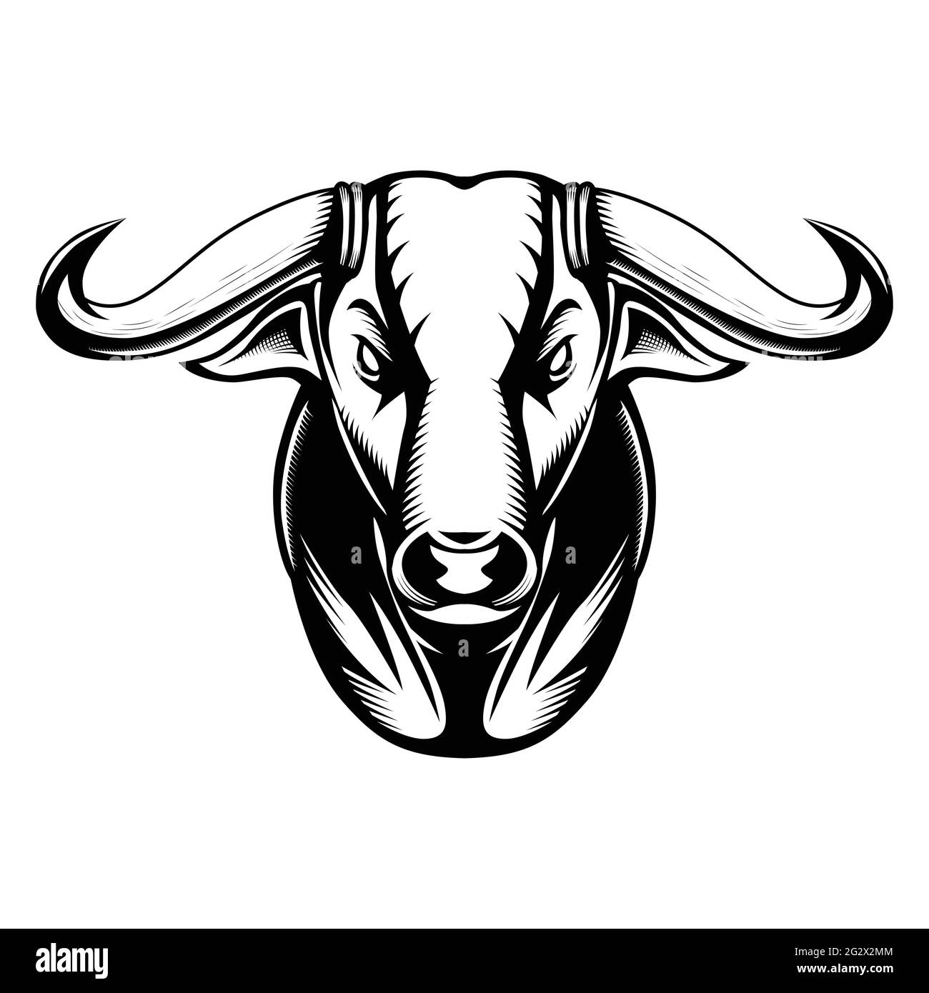 Vector Illustration front view of Bull head Surrounded by flames It is  signs of the taurus zodiac Good use for symbol mascot icon avatar tattoo T  Shir Stock Vector Image & Art -