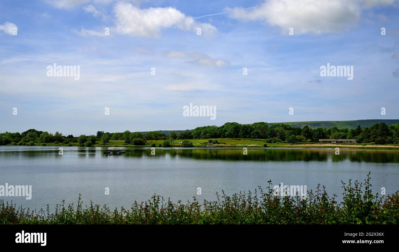 Landscape at Arlington Reservoir Stock Photo Alamy