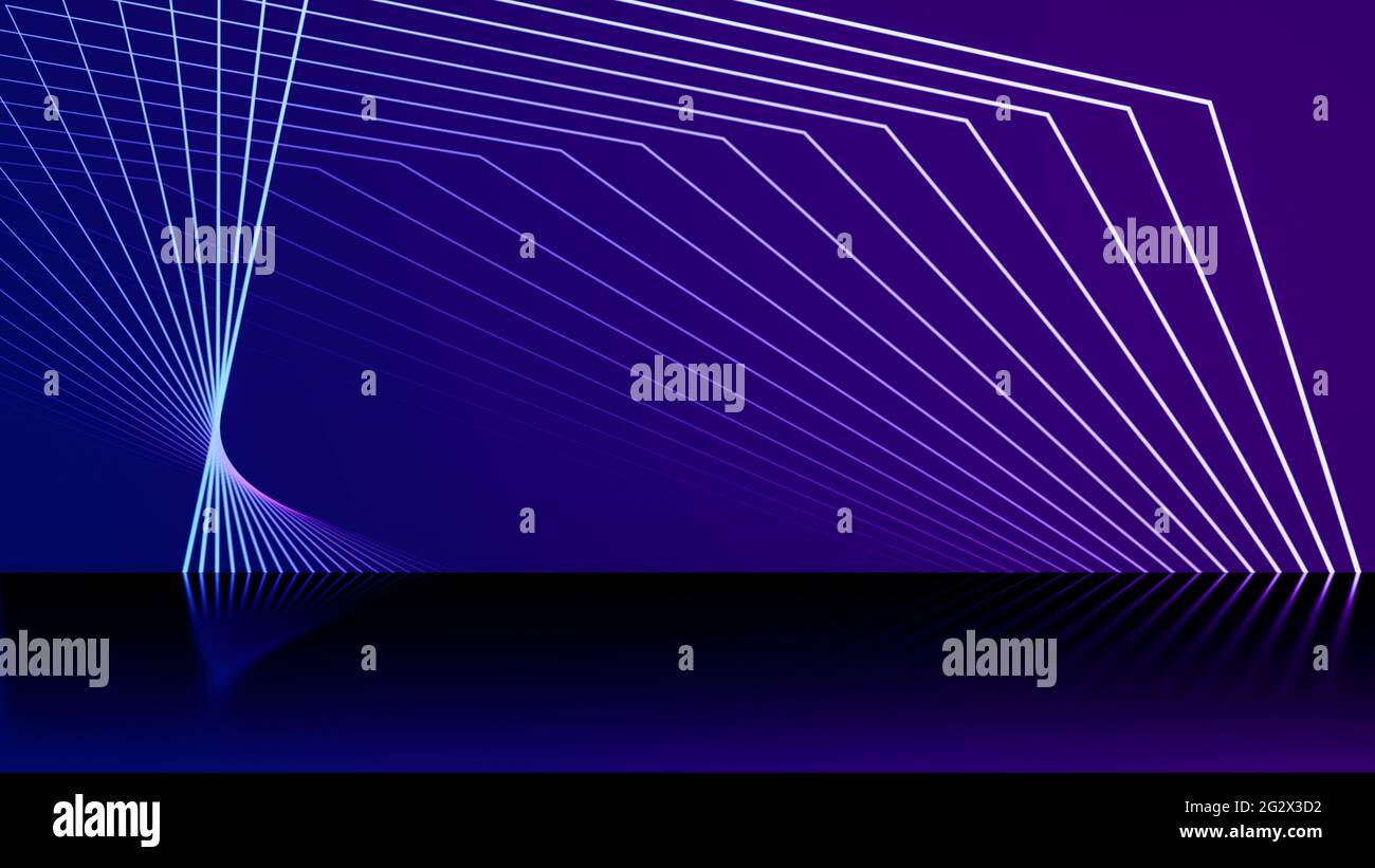 Neon Futuristic Abstract Blue And Purple Light Shapes line diagonals ...