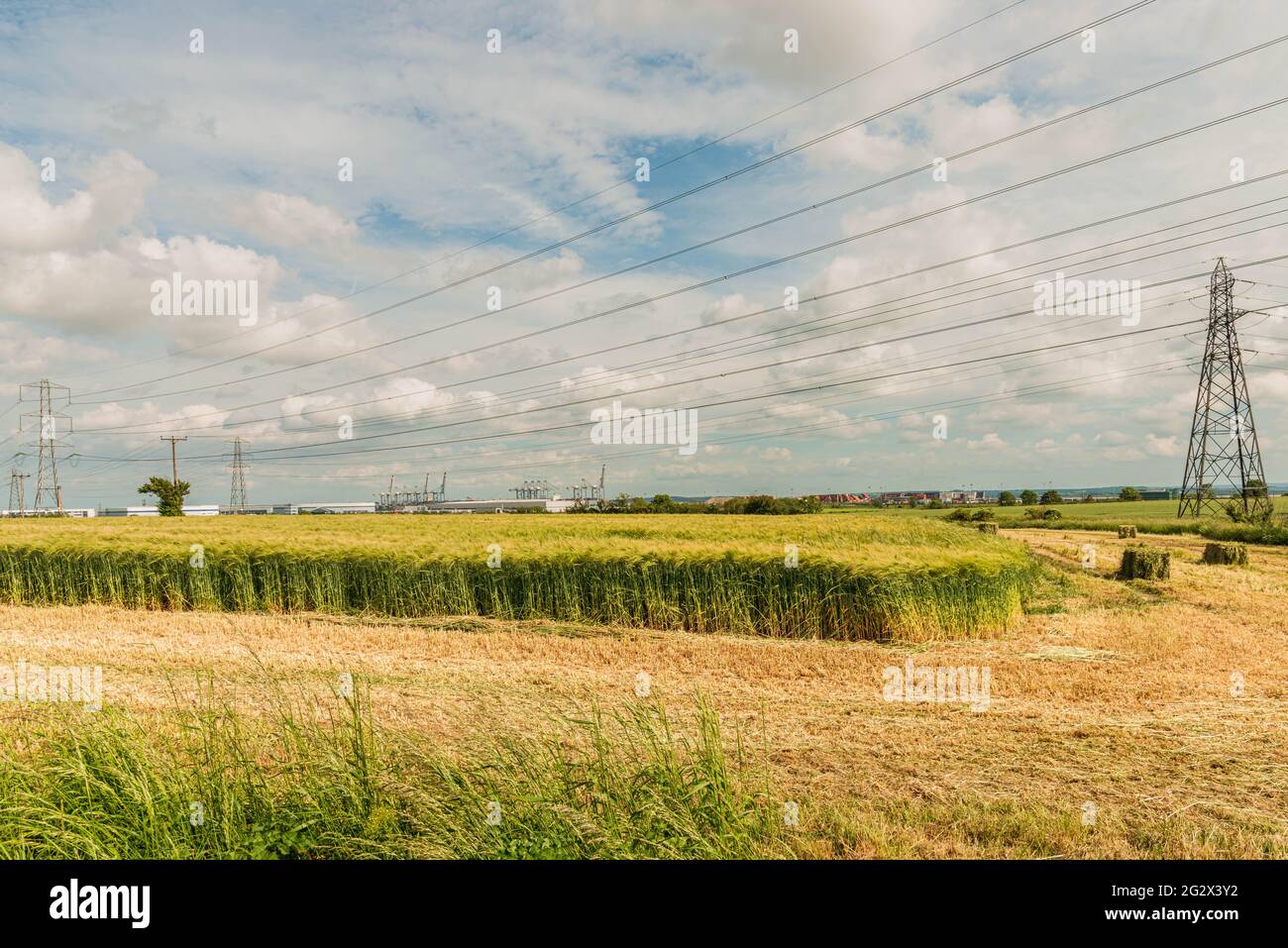 Harvest time in the Essex U.K. Stock Photo