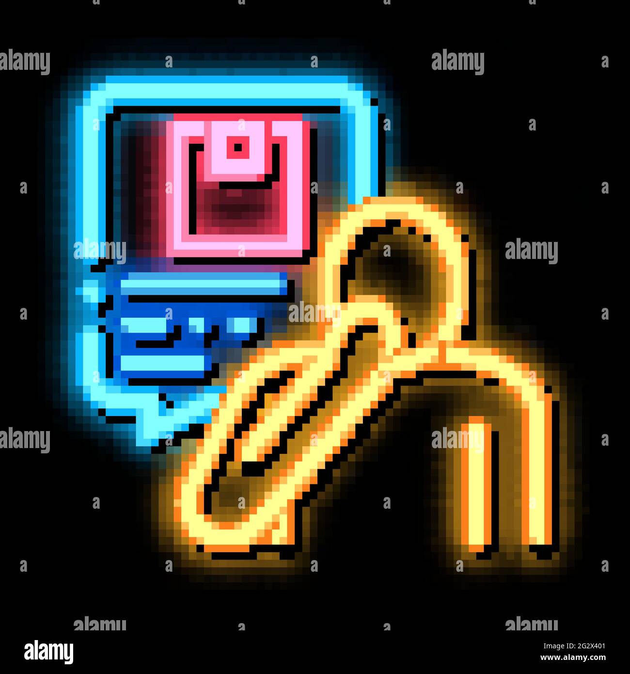 courtesy company employee neon glow icon illustration Stock Vector ...
