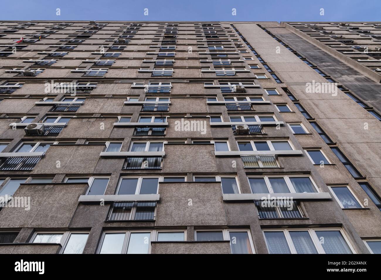 traditional apartment buildings in Warsaw city center, Poland Stock Photo Alamy