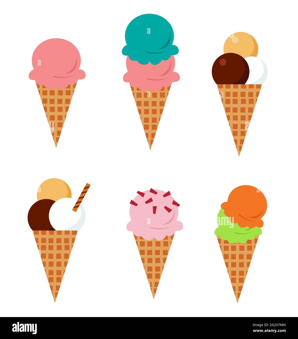 Ice Cream set vector illustration Stock Vector Image & Art - Alamy