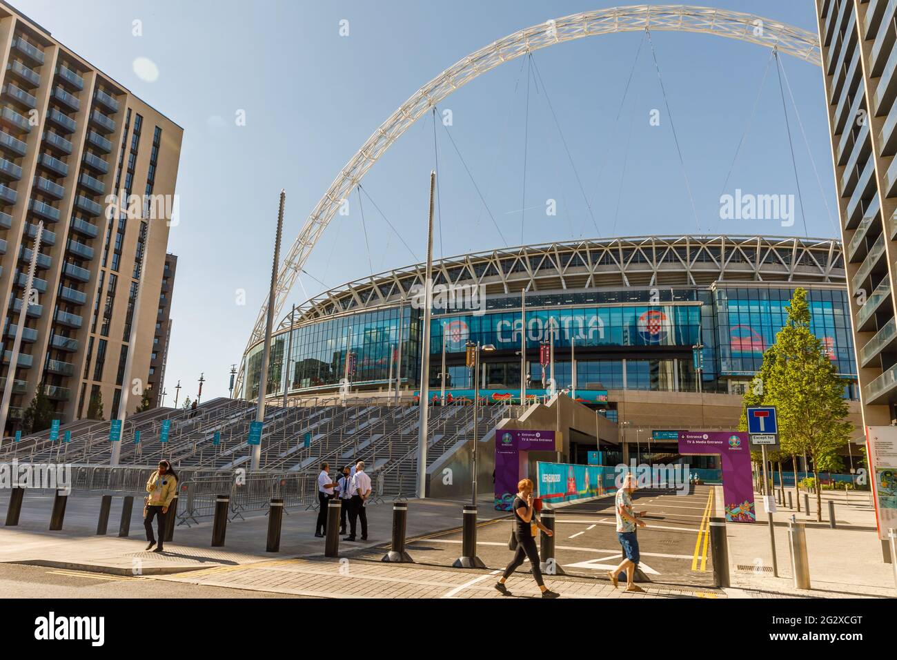 Wembley Stadium, Wembley Park, UK. 13th June 2021. Wembley Stadium will