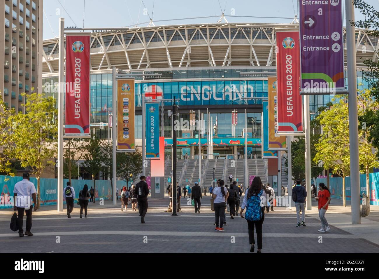 Wembley Stadium, Wembley Park, UK. 13th June 2021. Wembley Stadium will