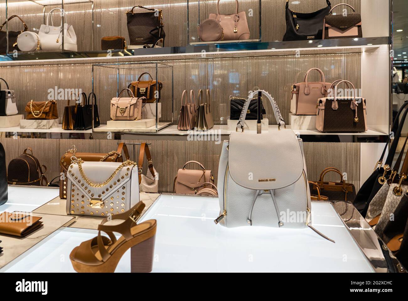 American fashion label called Michael Kors with its store front, selling  luxurious items and handbags. Istanbul/ Turkey - April 2019 Stock Photo -  Alamy