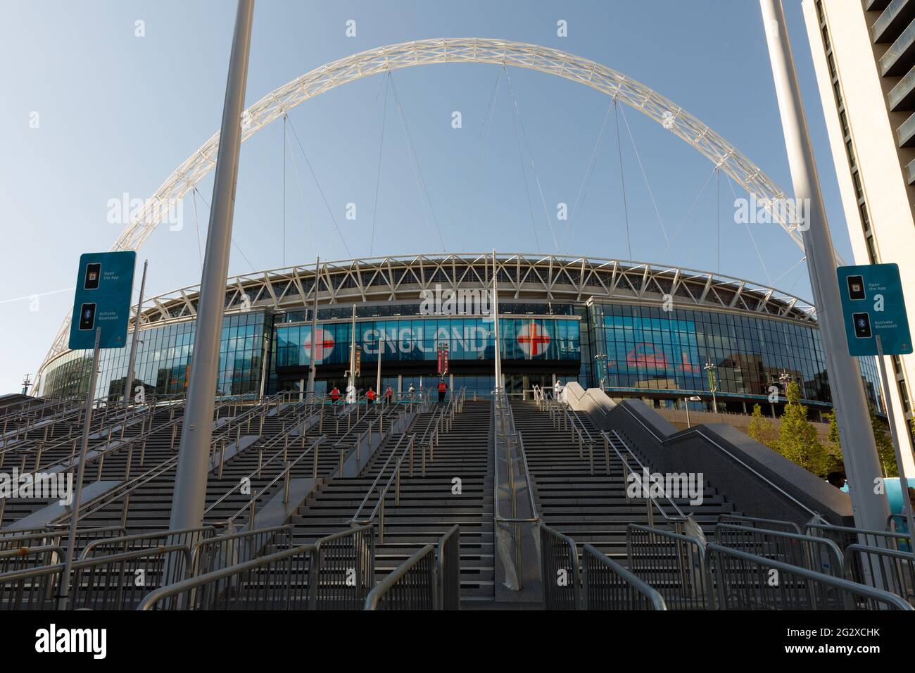 Wembley Stadium, Wembley Park, UK. 13th June 2021. Wembley Stadium will