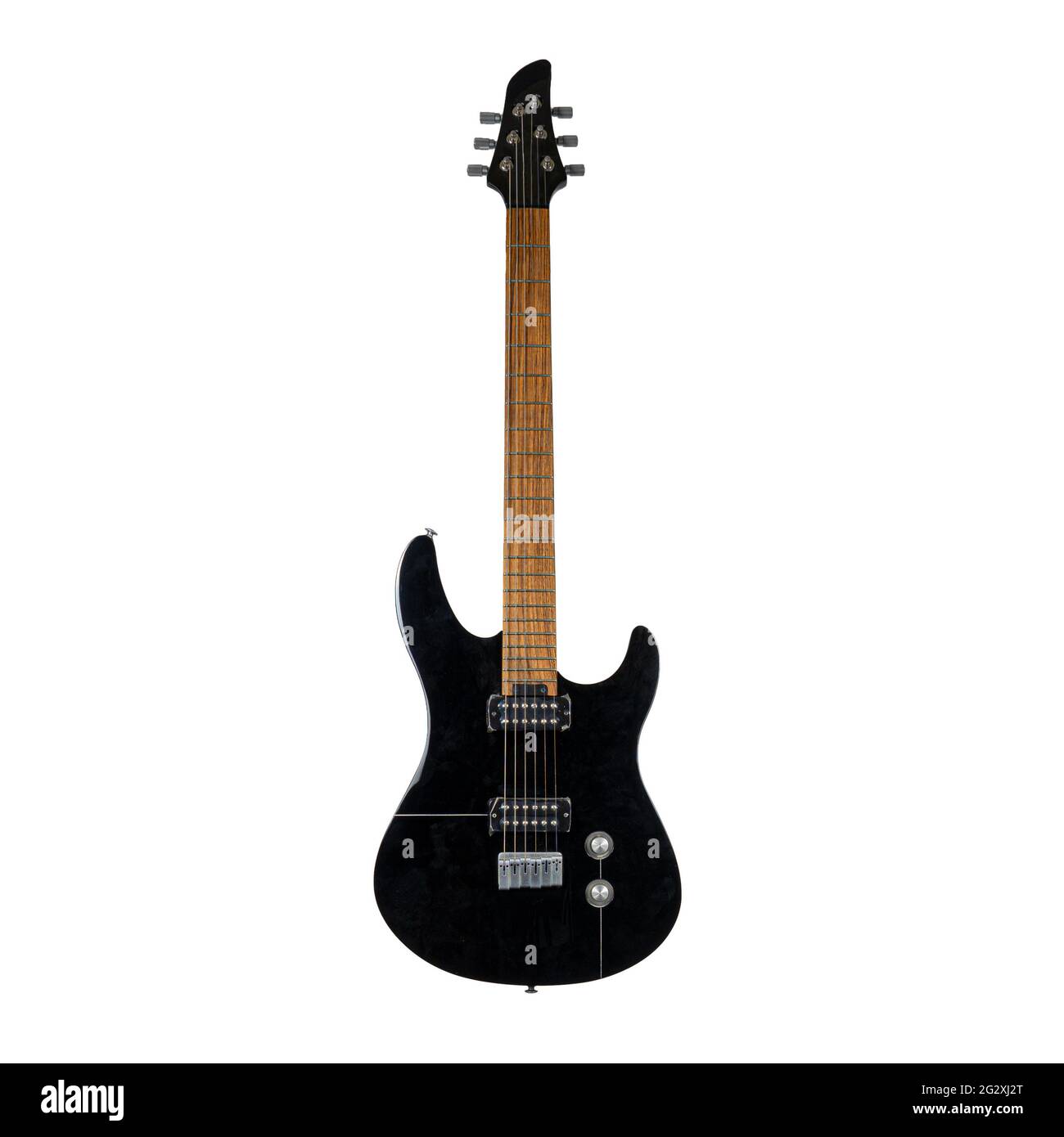 Black Electric guitar isolated over white background Stock Photo - Alamy