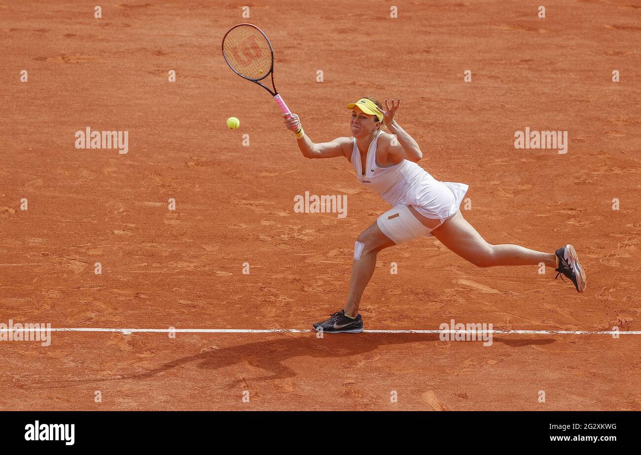 Anastasia Pavlyuchenkova of Russia during the Roland-Garros 2021, Grand Slam tennis tournament on June 12, 2021 at Roland-Garros stadium in Paris, France - Photo Nicol Knightman / DPPI / LiveMedia Stock Photo
