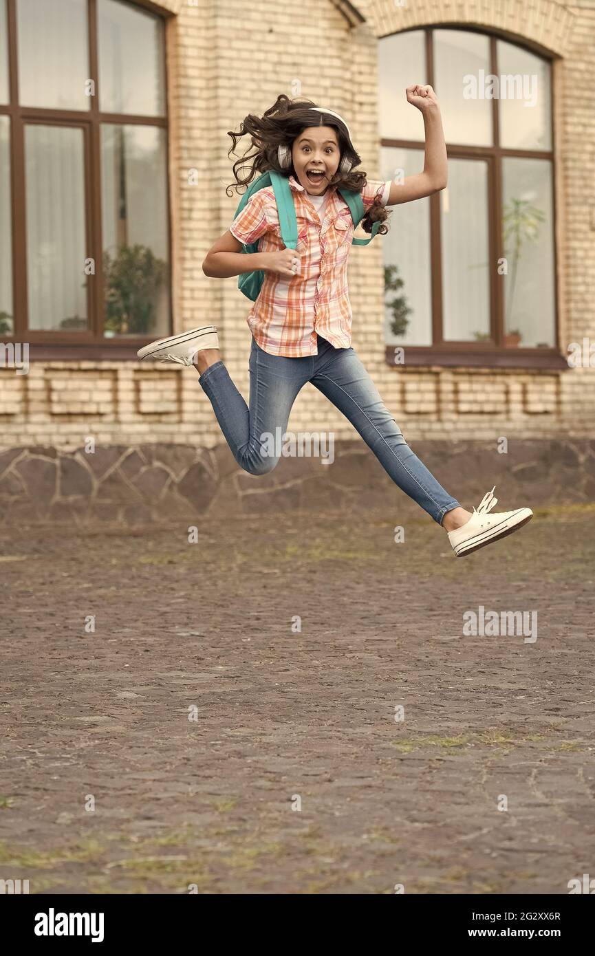 Share Happiness Share Your School Activity Energetic Child Jump