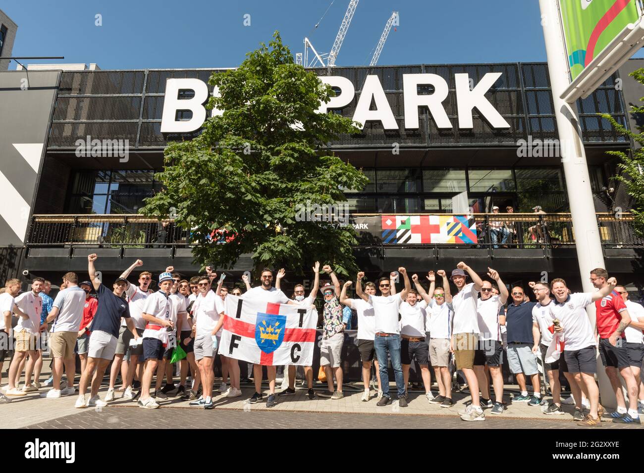 Wembley Stadium, Wembley Park, UK. 13th June 2021. England Fans