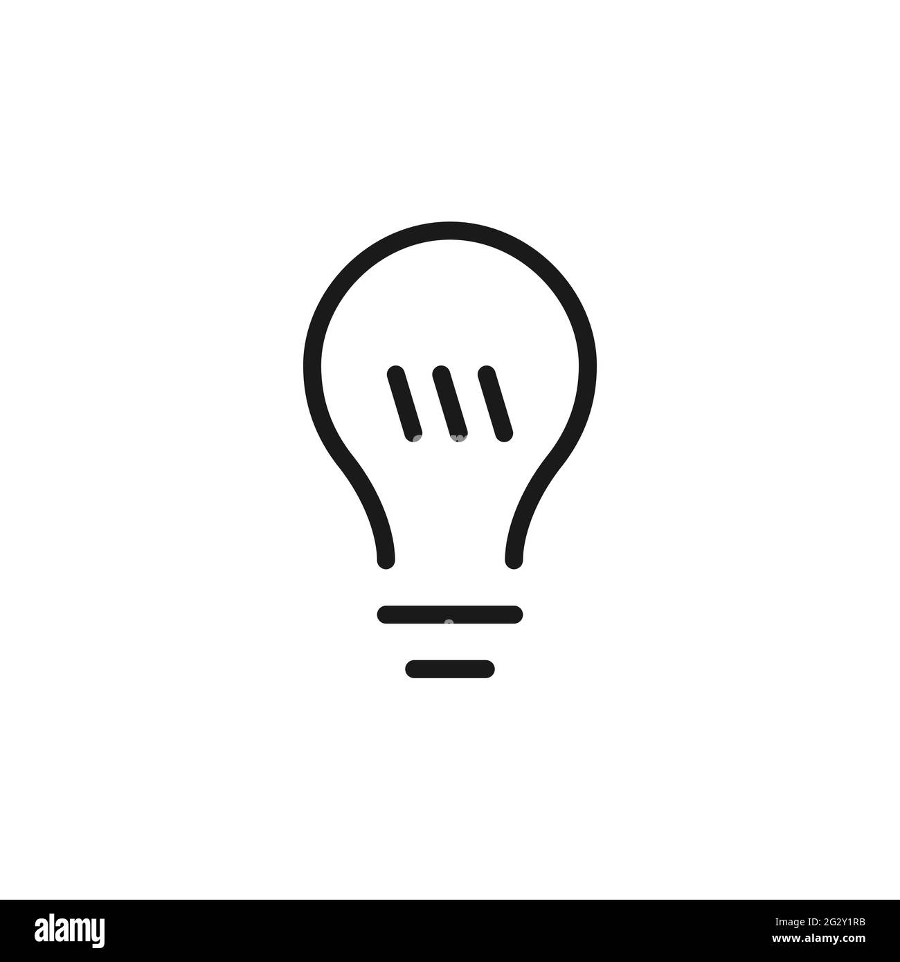 Vector icon of a light bulb. Editable stroke Stock Vector Image & Art ...