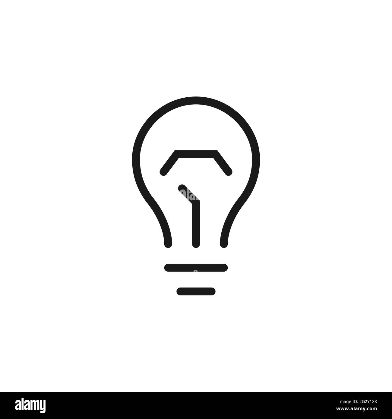 Vector icon of a light bulb. Editable stroke Stock Vector Image & Art ...