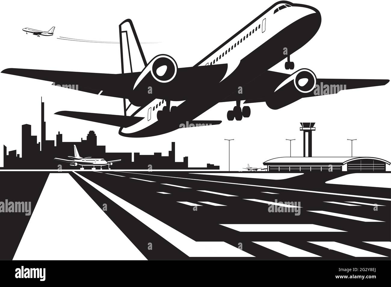 Airplane Taking Off Clipart