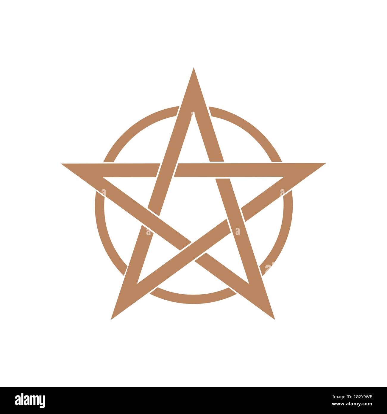 Esoteric symbol. Mystical and magical design with pentagram Stock Vector