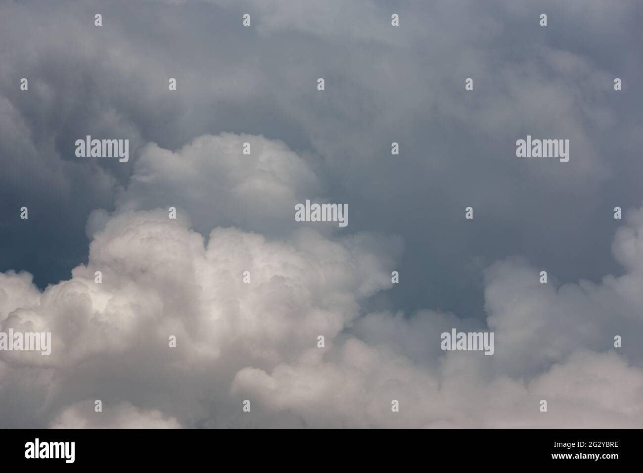 full frame summer storm clouds solid background Stock Photo
