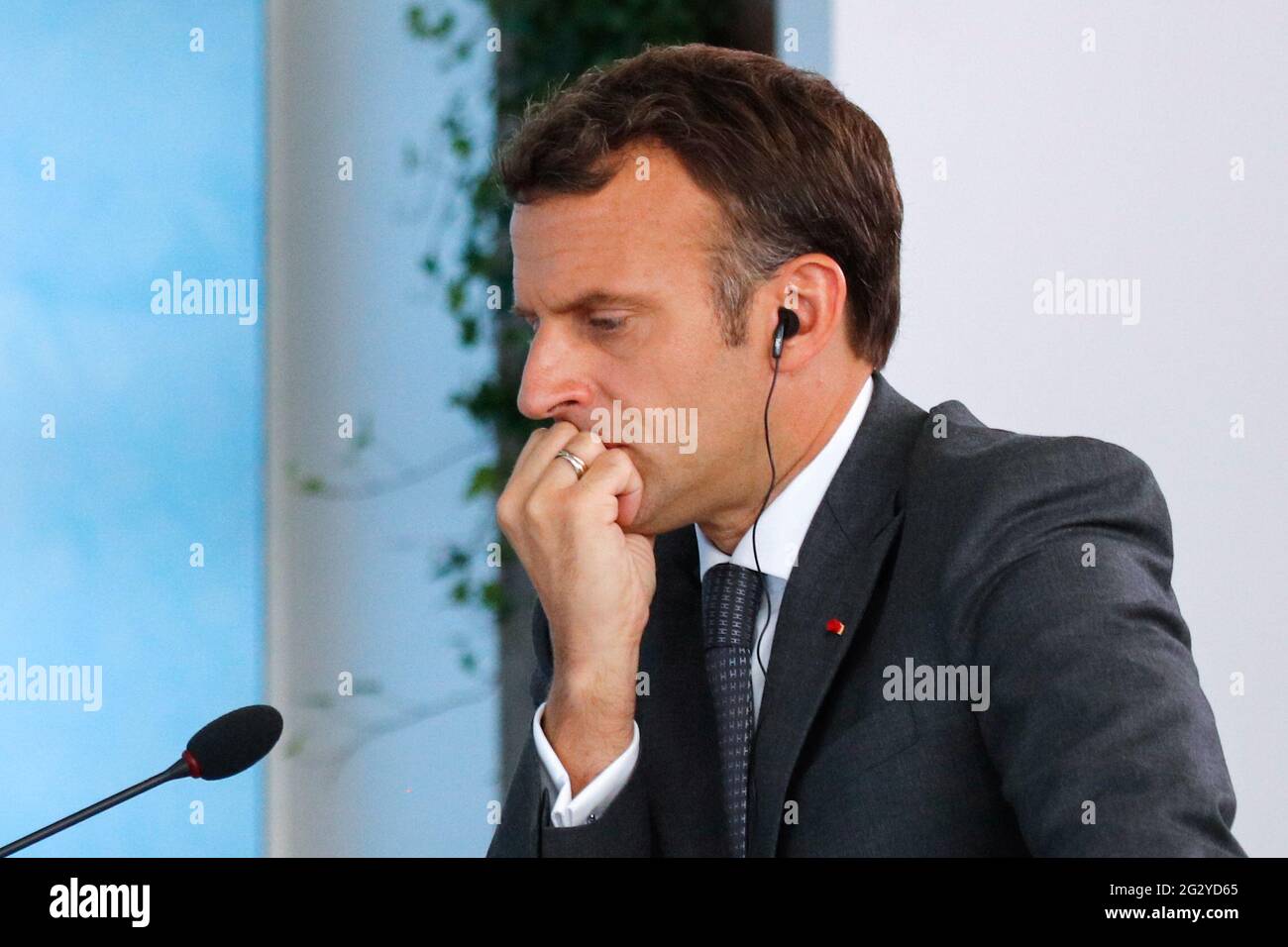 French President Emmanuel Macron Attends A Plenary Session During The