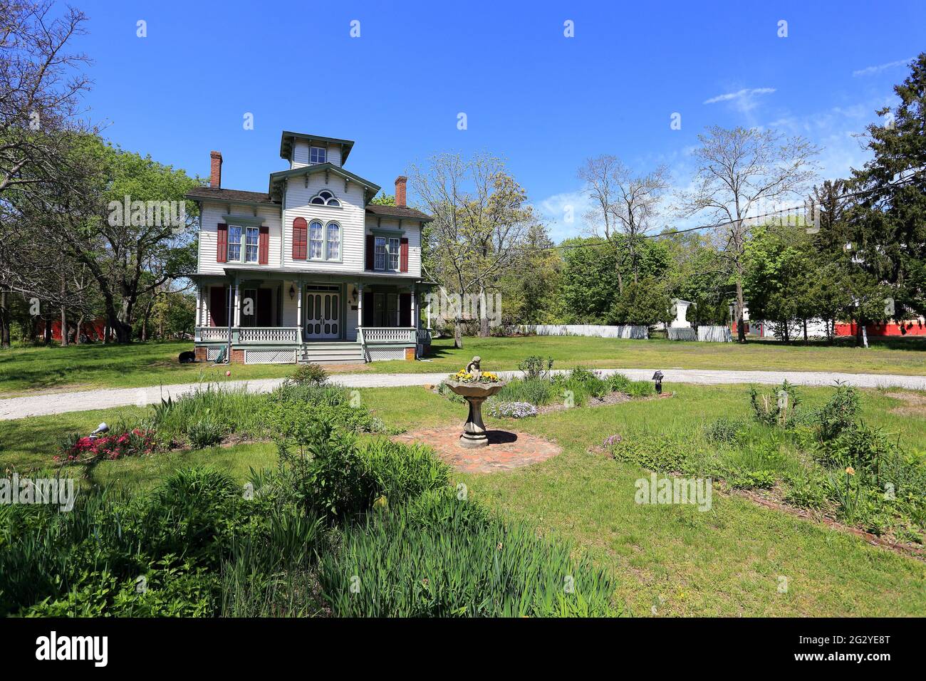 Historic Hawkins house Yaphank Long Island New York Stock Photo Alamy