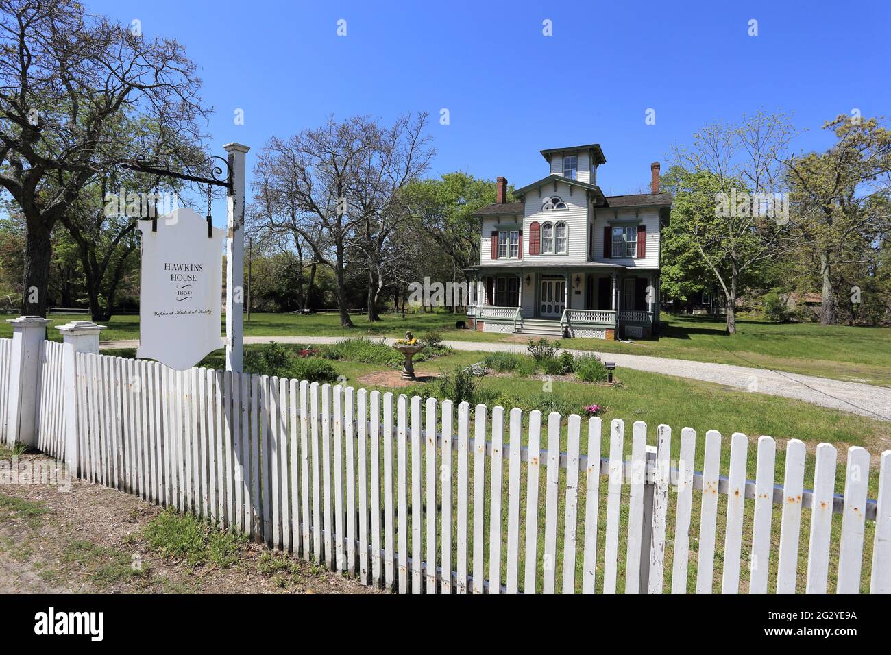 Historic Hawkins house Yaphank Long Island New York Stock Photo Alamy