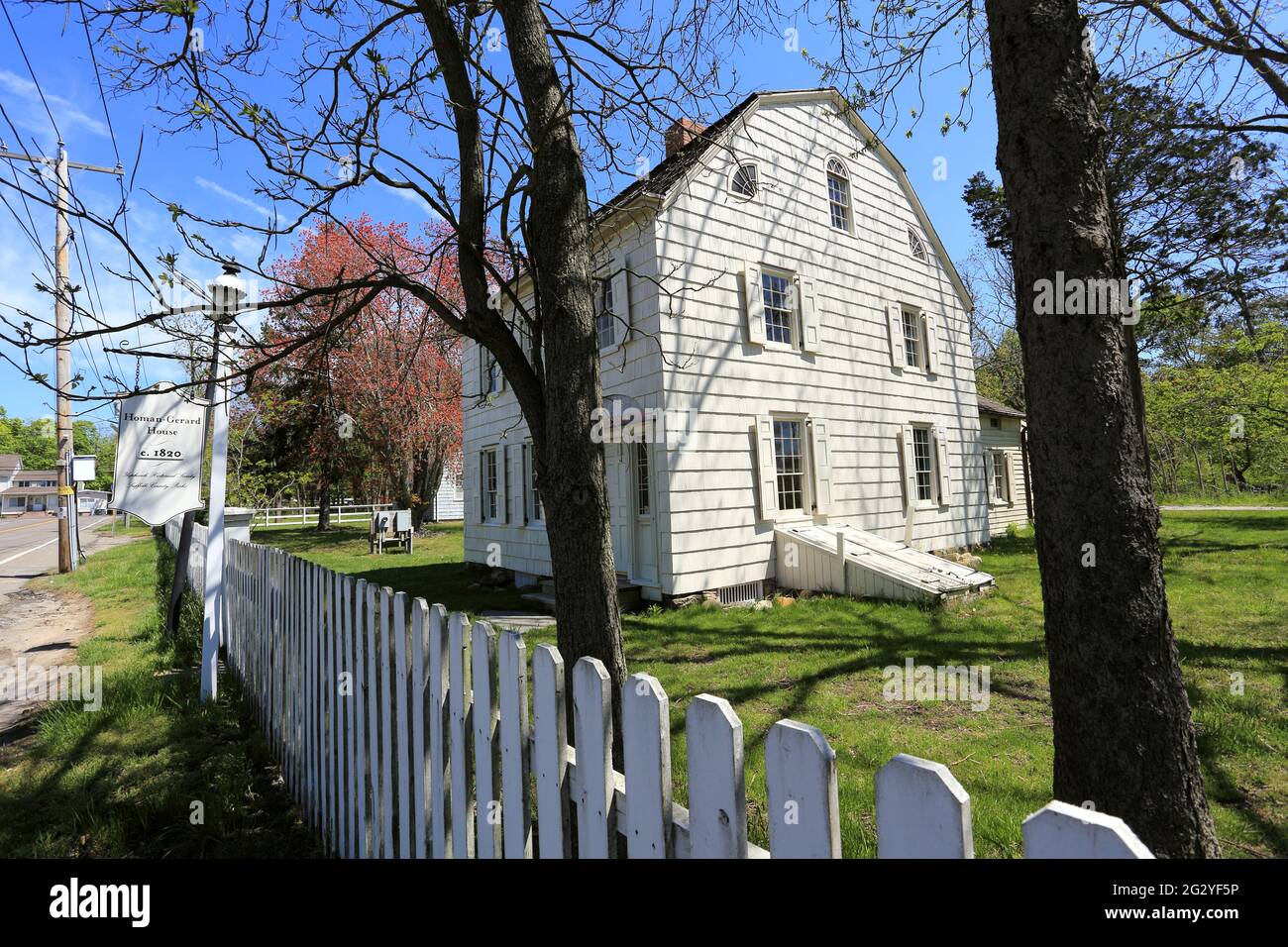 Historic home Yaphank Long Island New York Stock Photo