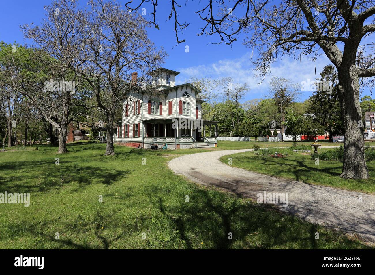 Historic Hawkins house Yaphank Long Island New York Stock Photo Alamy