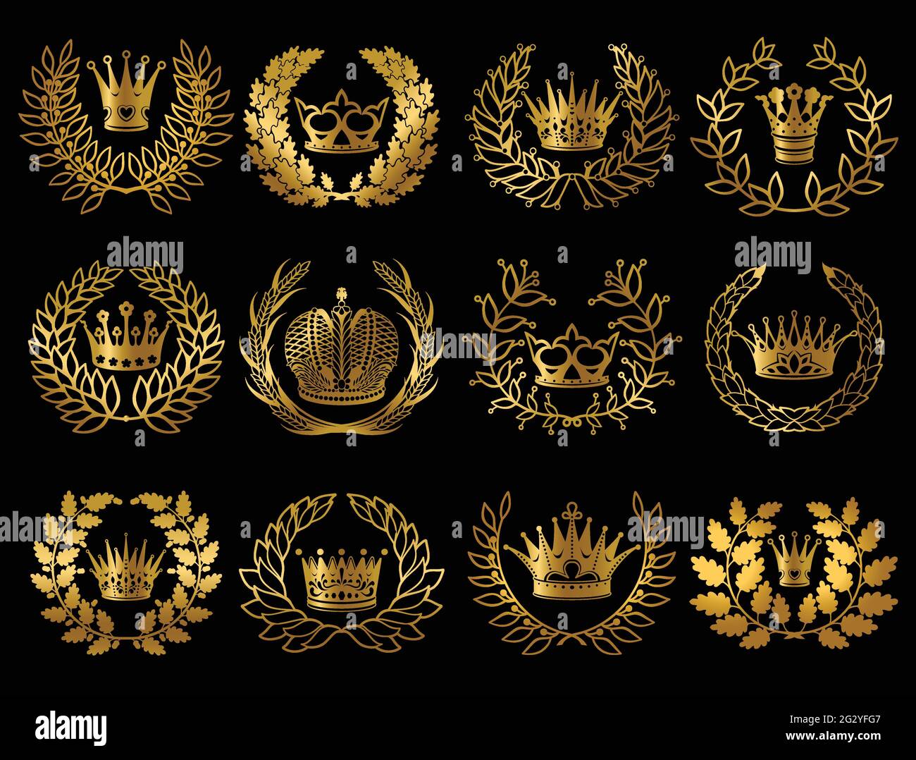 Olive Crowns Stock Vector Images Alamy