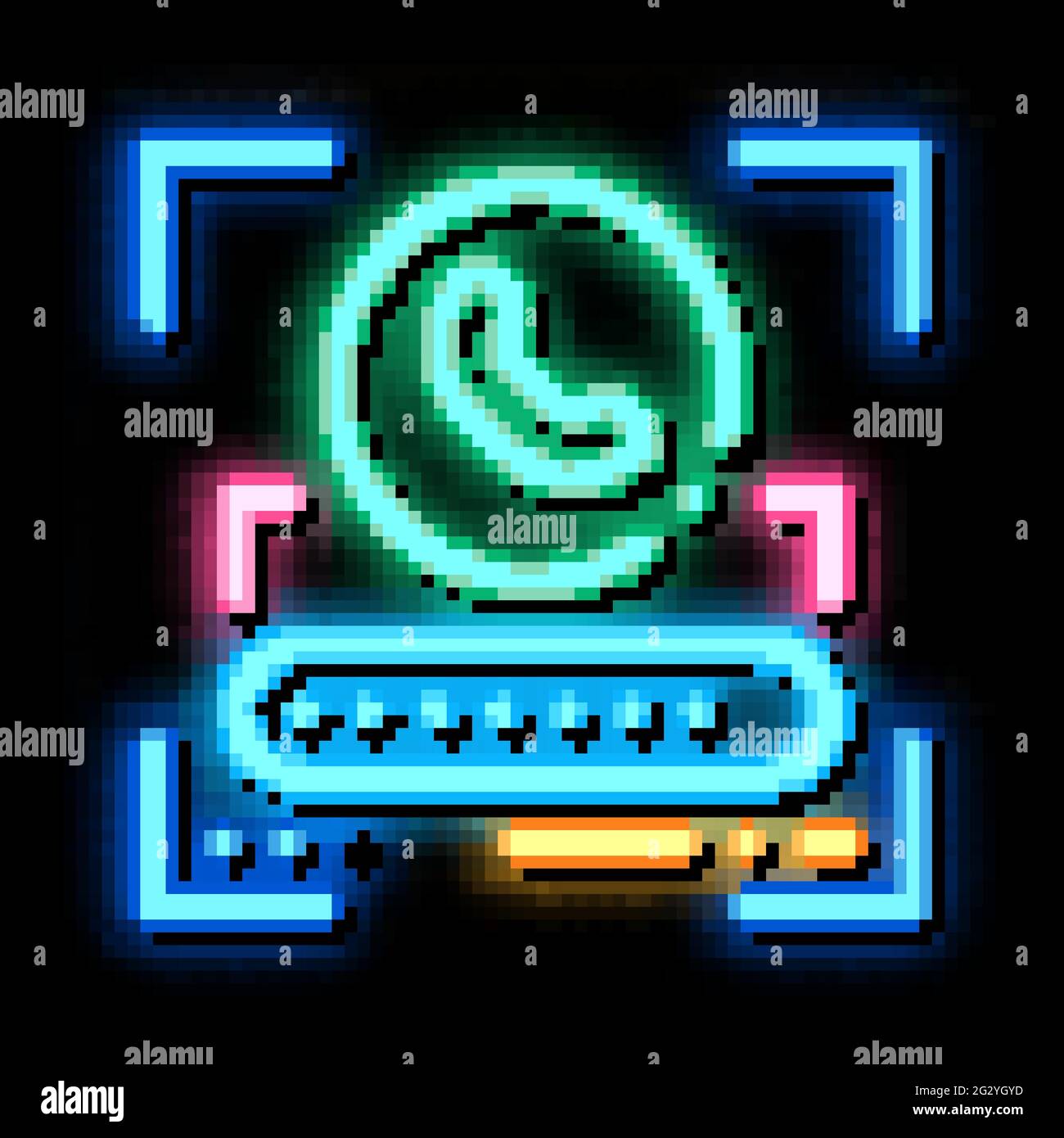 call password for identity neon glow icon illustration Stock Vector ...