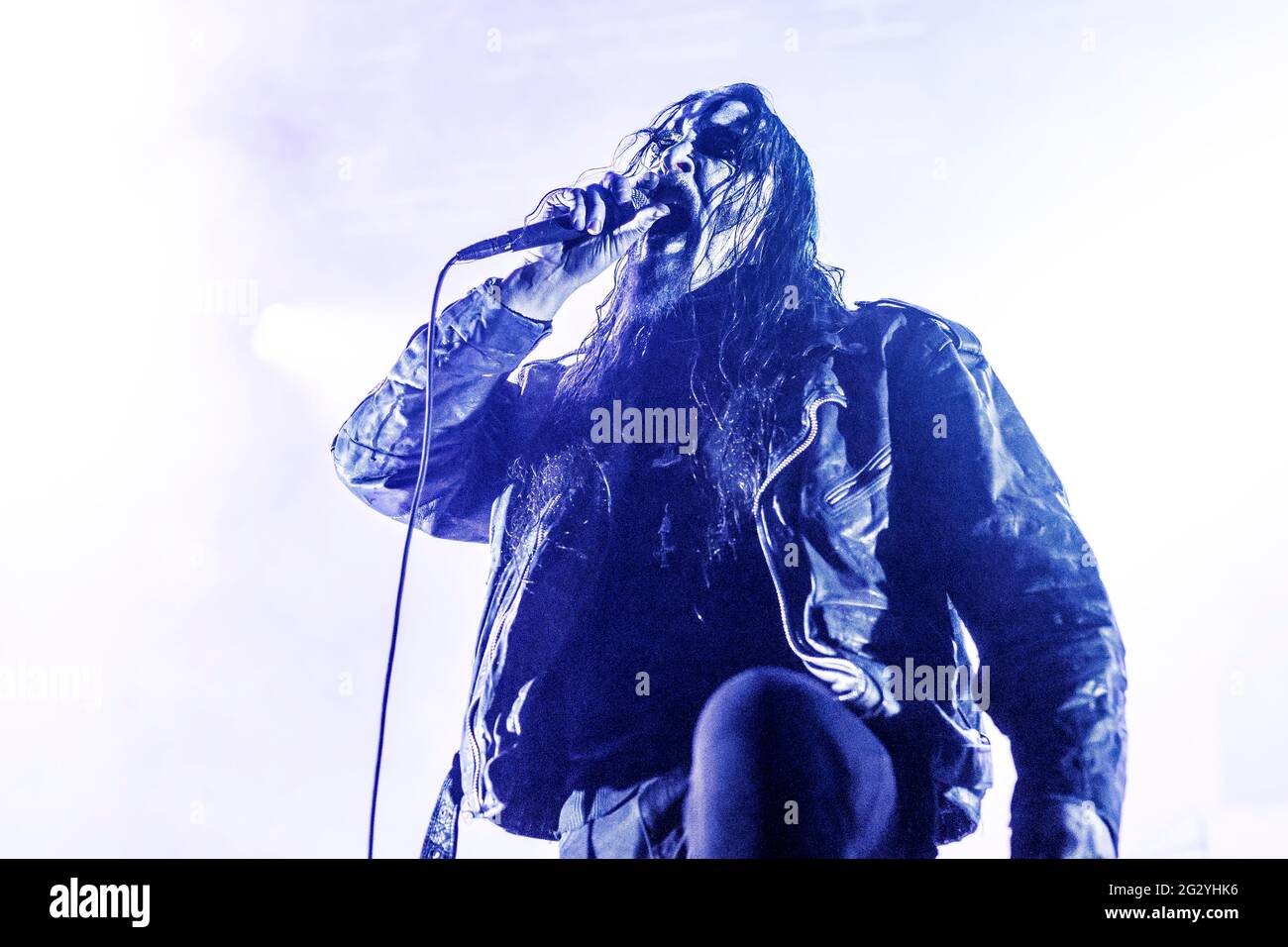 Oslo, Norway. 12th June, 2021. The Norwegian black metal band Gaahls Wyrd performs a live concert at Sentrum Scene in Oslo. Here vocalist Gaahl is seen live on stage. (Photo Credit: Gonzales Photo/Alamy Live News Stock Photo