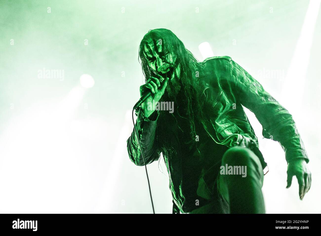Oslo, Norway. 12th June, 2021. The Norwegian black metal band Gaahls Wyrd performs a live concert at Sentrum Scene in Oslo. Here vocalist Gaahl is seen live on stage. (Photo Credit: Gonzales Photo/Alamy Live News Stock Photo