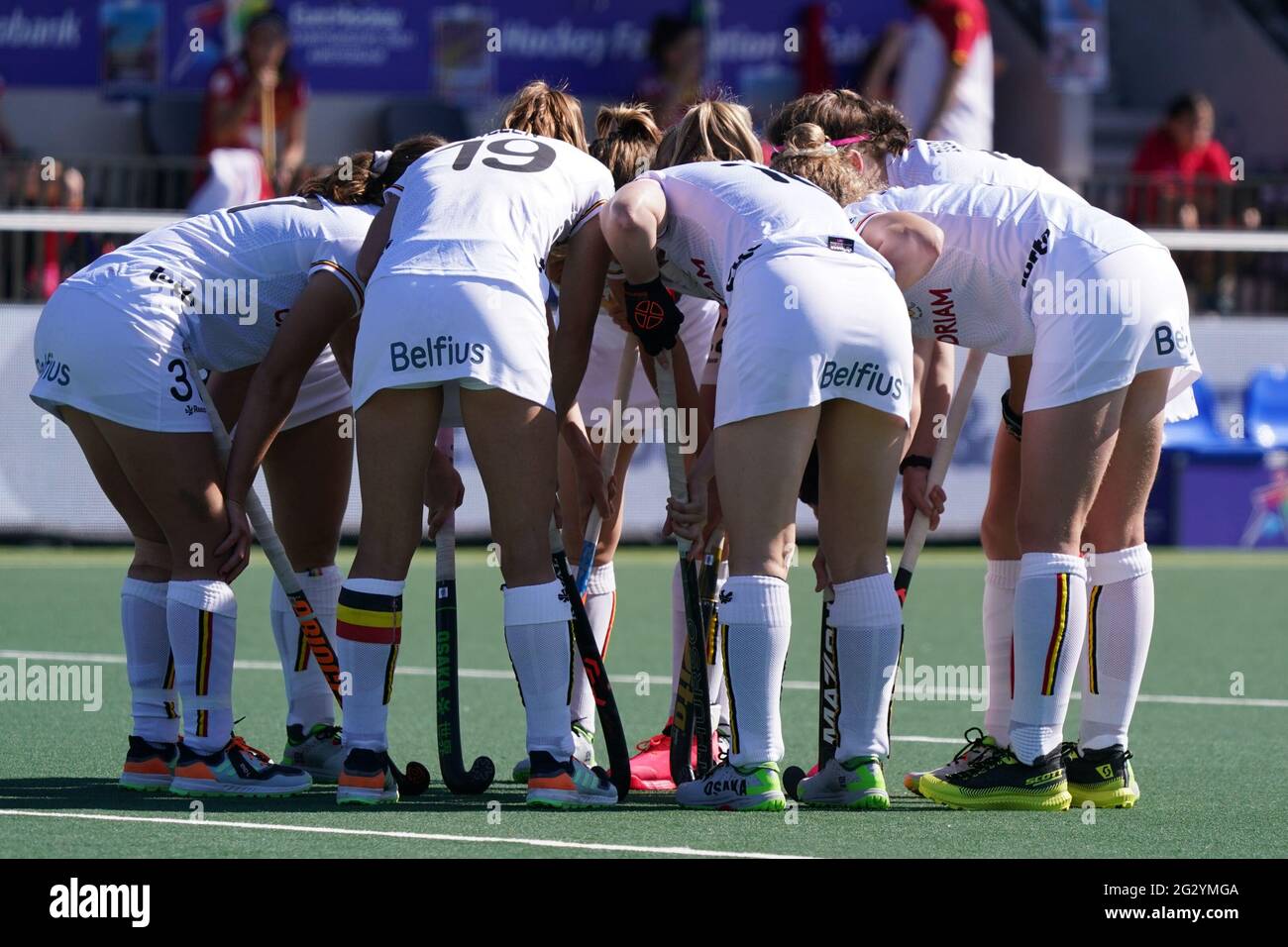 AMSTELVEEN, NETHERLANDS JUNE 13 The Belgian national hockey team