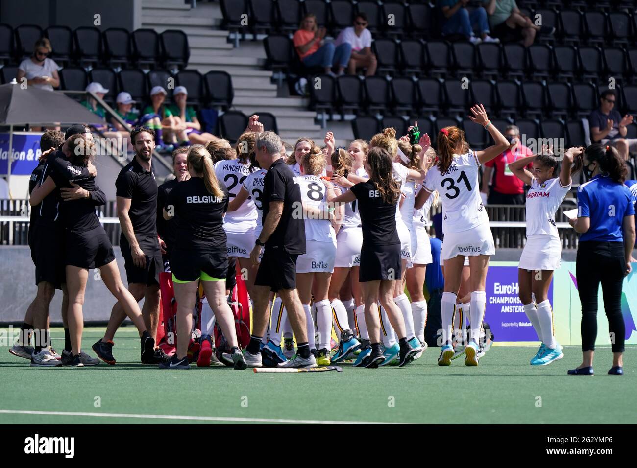 AMSTELVEEN, NETHERLANDS JUNE 13 The Belgian national hockey team