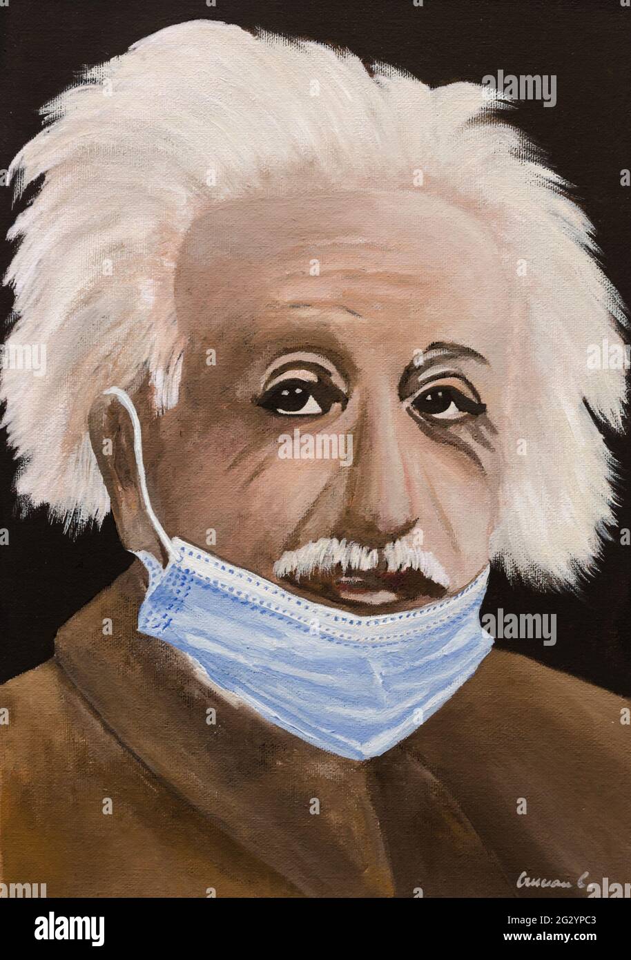 Albert Einstein portrait Stock Photo