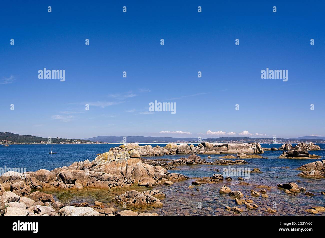 Sunny day at the beach. Vacation scene Stock Photo - Alamy
