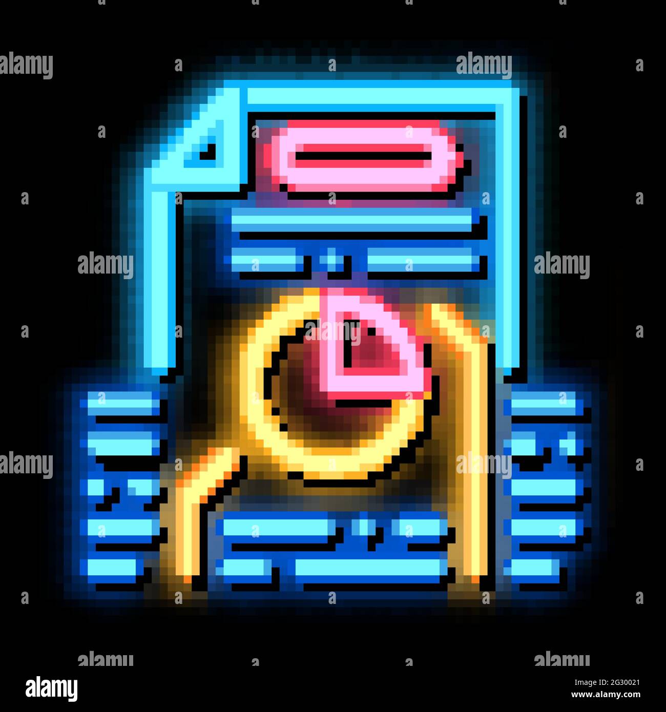 strategy policy neon glow icon illustration Stock Vector
