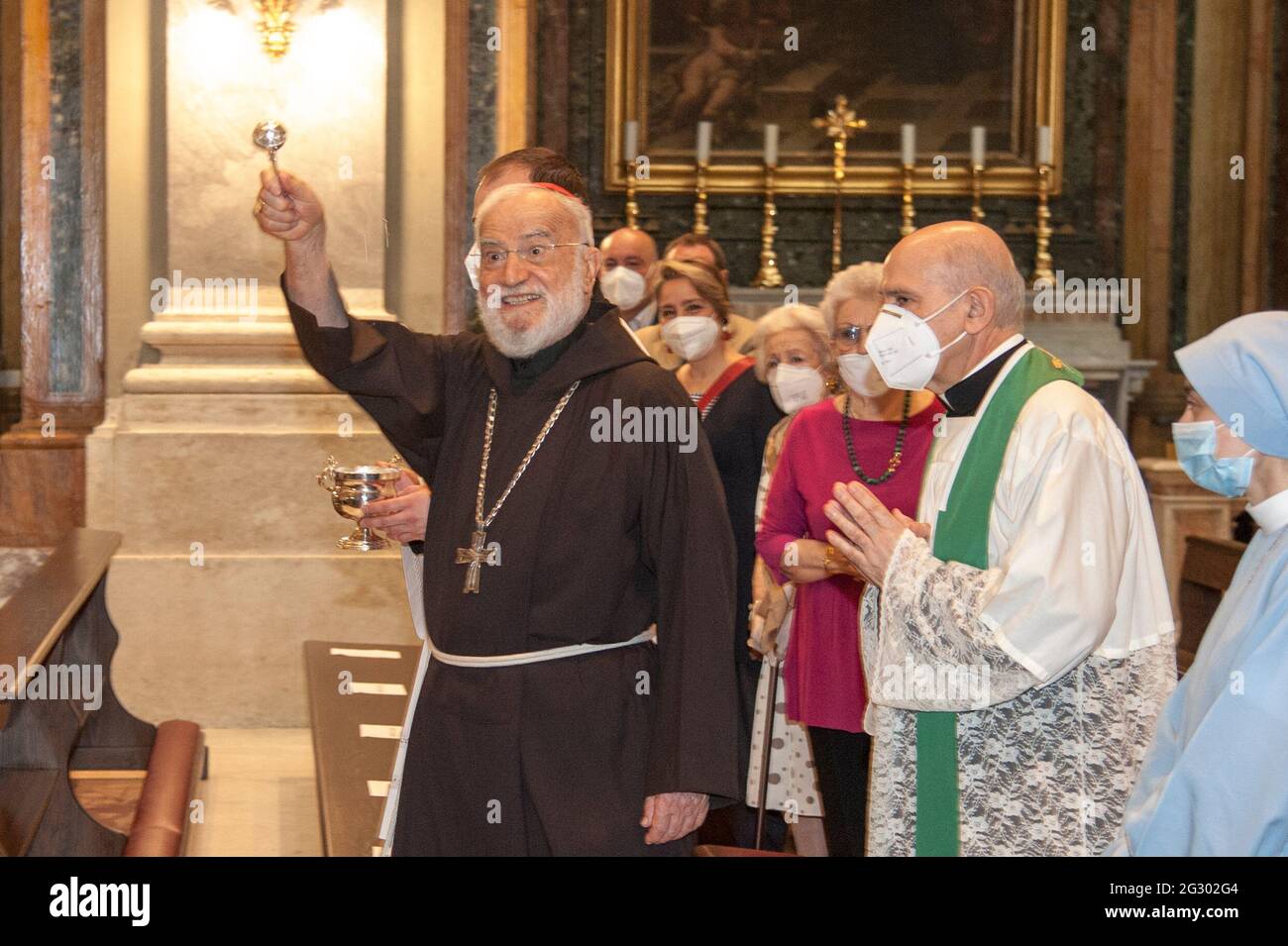 June 13, 2021 Card. Raniero Cantalamessa, blesses the faithful with