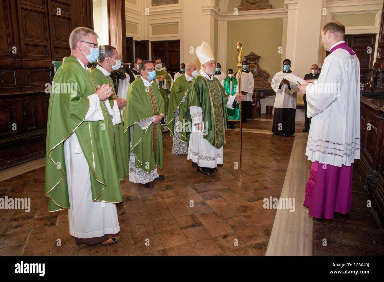 June 13, 2021 The Papal Master of Ceremonies reads the notarial deed