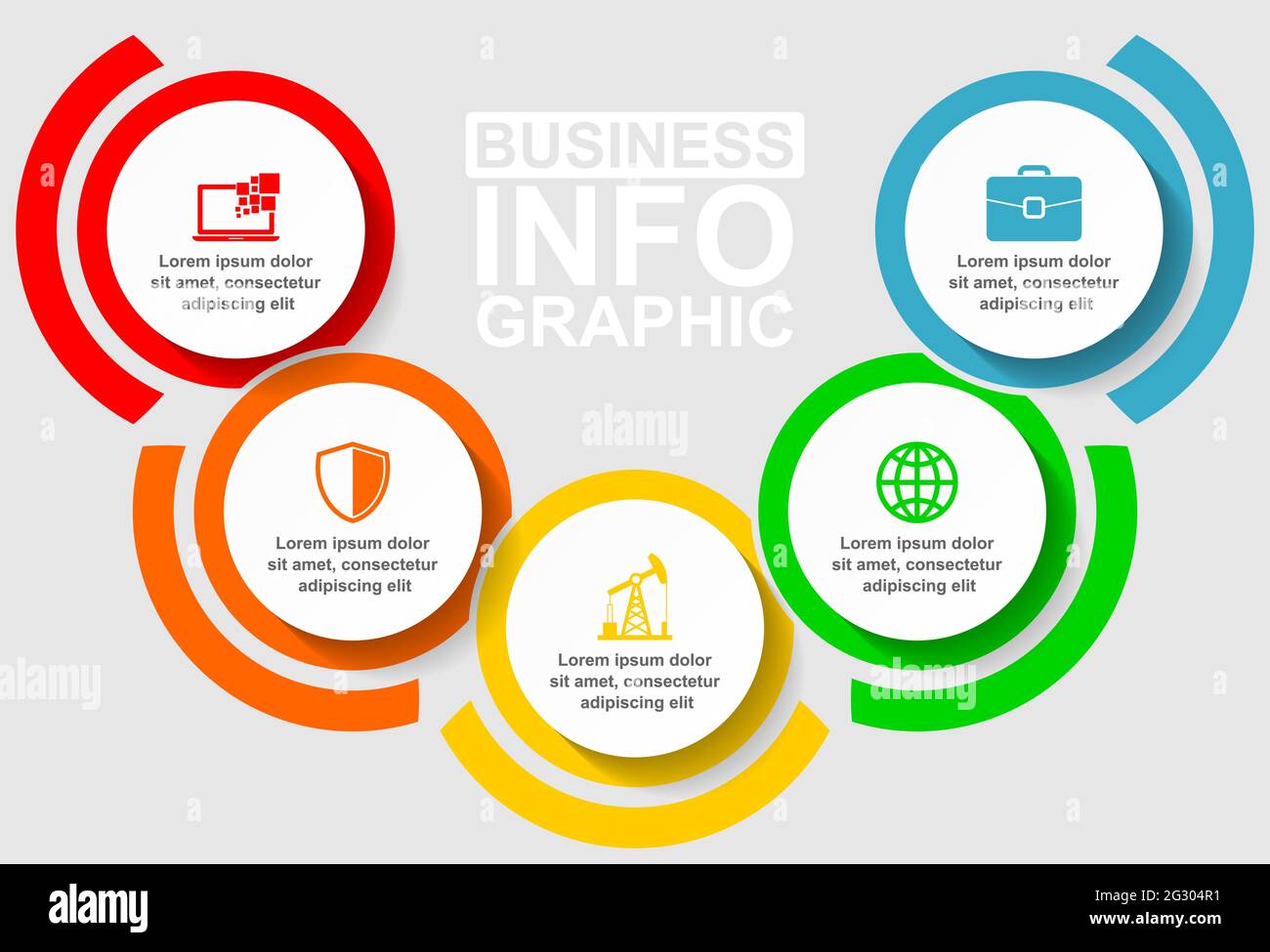 Flat design infographic vector template for presentation, diagram ...