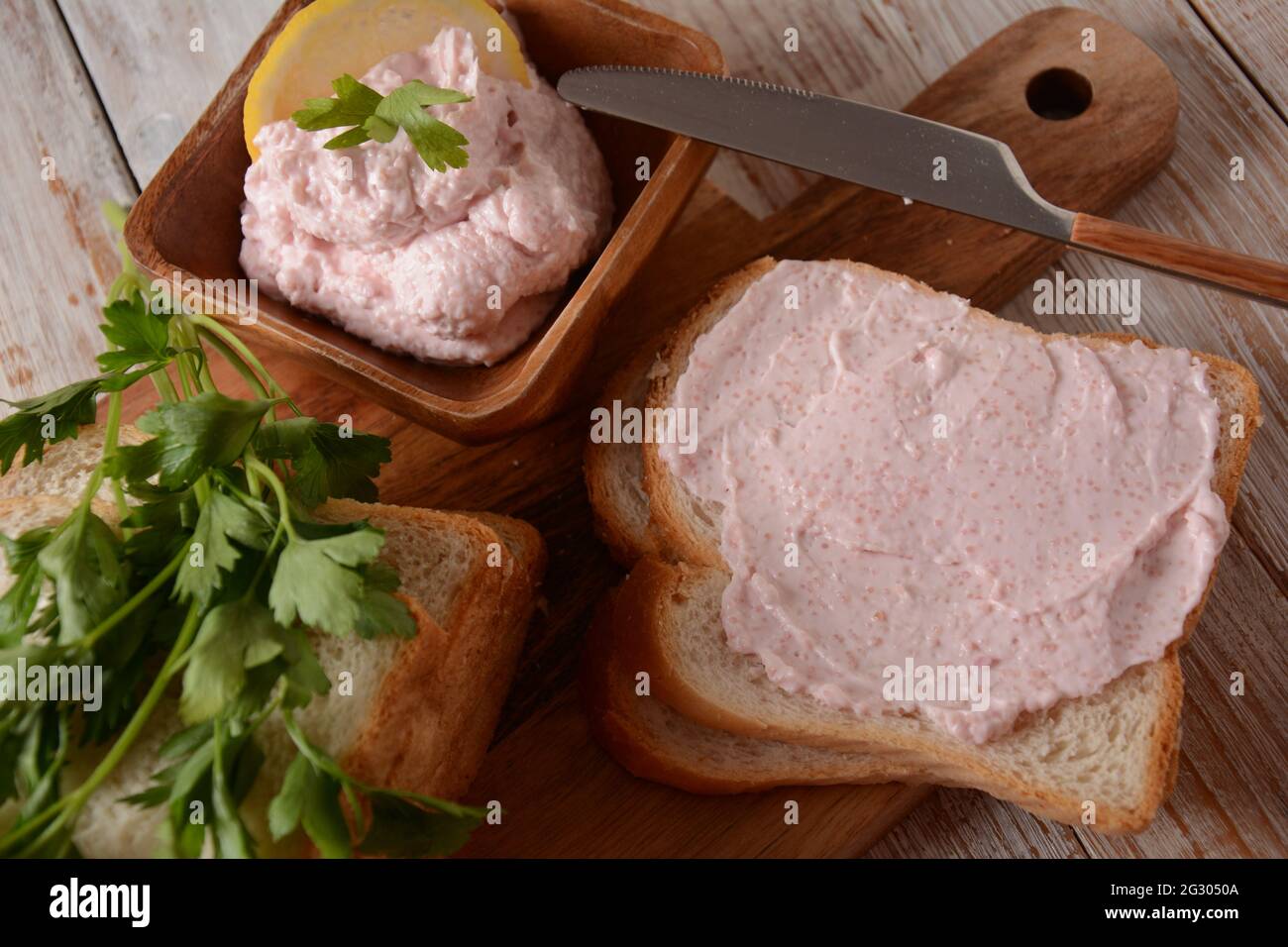 Taramosalata Greek spread Paste (pate) made of ground fish, shrimps