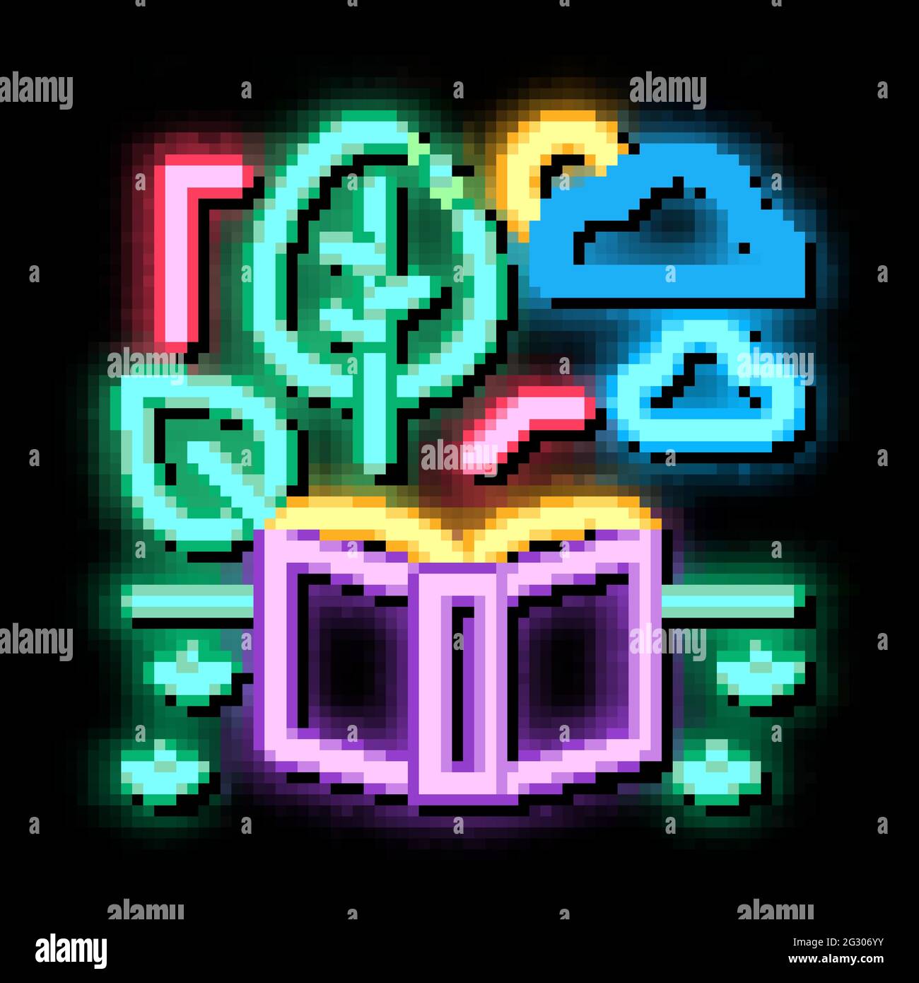 ecology researcher neon glow icon illustration Stock Vector Image & Art ...